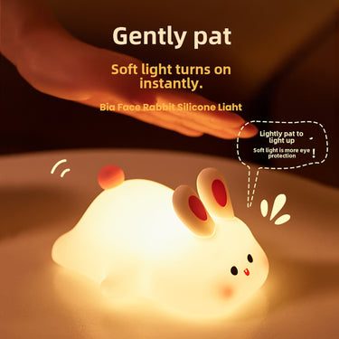 ChillGlow Bunny Light – Touch & Voice-Control Silicone Night Lamp